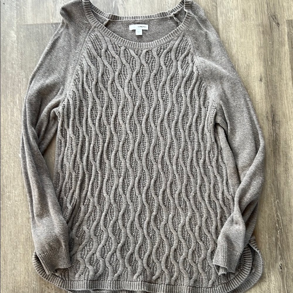 Cable Knit Sweater in Taupe